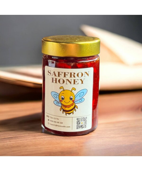 Saffron Honey 220 ml (4 Grams Saffron)