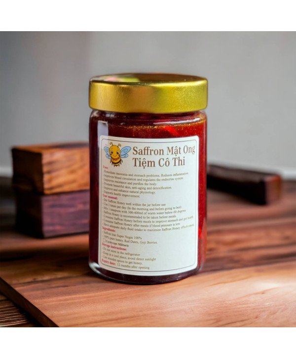 Saffron Honey 220 ml (4 Grams Saffron)