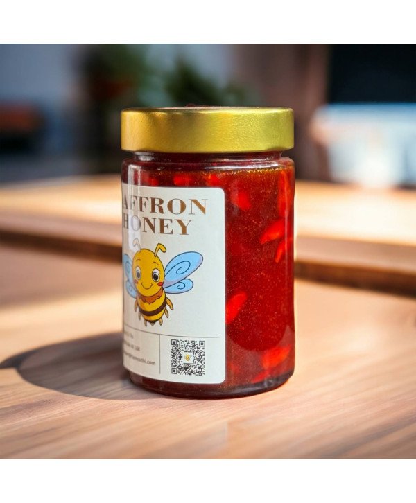 Saffron Honey 220 ml (4 Grams Saffron)